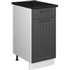 Vicco Mobile base Fame-Line, Grigio scuro/Bianco, 40 cm