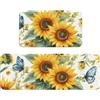 Boltpack Set di 2 tappeti da cucina con stampa girasole, decorazione per casa, cucina, pavimento, antiscivolo, lavabile (43 x 120 cm + 43 x 75 cm)