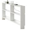 Vethenx Tavolo Consolle da Ingresso Moderno,scaffale portaoggetti stretto in legno,Con spazio di archiviazione,Risparmia spazio,dietro il divano con foro per cavi,per soggiorno,corridoio（Bianco-150×15×86）