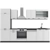 Vicco Cucina componibile R-Line, Bianco rustico/antracite, 300 cm senza piano di lavoro, adatto per l'espansione personalizzata tramite moduli aggiuntivi