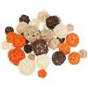 PATIKIL Palle di Vimini, 36 Pc Palline Decorative per Centrotavola Decorazioni per La Casa 4 Misure (Bianco/Arancione/Naturale/Marrone Scuro, 2.4,2,1.6,1.2)