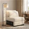 CXHLXYR Divano a 1 posto in velluto a coste, divano letto convertibile multifunzionale moderno, con schienale e cuscini morbidi, fai da te, per soggiorno, camera da letto, ufficio (Beige-1, 1 posto)