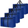 Dntorx 4 borse portaoggetti extra grandi da 90 l, in tessuto Oxford, blu