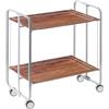 DON HIERRO Carrello da cucina pieghevole grigio con ruote BAUHAUS 2 ripiani