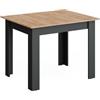 Vicco tavolo da pranzo allungabile Repose, Antracite/Rovere dorato, 100-140 x 80 cm Allungabile, per un utilizzo flessibile come tavolo da pranzo o da lavoro