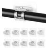 NAILAO 10 Pezzi Staffa per Asta Tende,Staffe Autoadesive per Aste，Supporti Trasparente per Ganci per Tendaggi Supporto Staffe，Tende Finestre Pvc Staffe Autoadesive，per Bagno,Soggiorno, Camera Da Letto