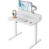 HUANUO 80 x 53 cm Piccola Scrivania con Cassetti, Supporto a Morsetto a C, Scrivania Regolabile in Altezza, Scrivania Stand Up per Ufficio Domestico con 4 Altezza