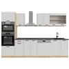 Vicco Cucina componibile R-Line, Casa di campagna bianca/Rovere dorato, 300 cm con armadio alto, PL Antracite, per l'espansione personalizzata tramite moduli aggiuntivi compatibili
