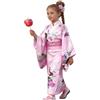 Generic Kimono da geisha, in tessuto di seta, con stampa floreale, per bambini, per bambini 2 ai 10 anni, per studenti e appassionati di compleanno, spettacoli e feste