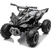 LALAHO Quad elettrico per bambini, 12 V, veicolo per bambini, con fari a LED, musica e clacson, auto elettrica con 4 ruote antiscivolo e avvio lento, per bambini da 3 a 8 anni (nero 1)