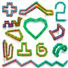 Yeefunjoy 12 Pezzi 24 Link Wacky Tracks Snap And Click Fidget Toys, Puzzle Educativi Finger Toy Ansia Stress Relief, Giocattoli Sensoriali Multicolor Snake Chain Riempitrici per Sacchetti Compleanno