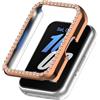 Zohmuly Custodia Glitter Diamond per Samsung Galaxy Fit 3 Custodia Protettiva Donna, Cover Rigida PC Leggera Protezione Completa Custodia di Ricambio Smartwatch per Galaxy Fit 3(SM-R390)