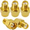 KUOQIY 5 Pezzi Adattatore SMA Femmina a Maschio, Connettore Coassiale RF per Antenna WiFi, FPV, Occhiali e Router