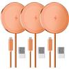 SMILE STATION 3-Pack 15W Magnetic Wireless Charger: Qi2 Fast Charging Pad for iPhone Air 17 16 15 14 13 12 Pro Max, Samsung Galaxy S26 S25, Google Pixel 10, Slim Portable for Desk Bedside Travel-Orange