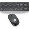 SIMPLETEK - Kit Mouse e Tastiera Wireless 2.4GHz | Layout Qwerty, Russo | Design Robusto e Silenzioso | Plug & Play