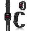 yystao Cinturino per KALINCO IDW19, in silicone, compatibile con KALINCO IDW19, delicato sulla pelle, cinturino di ricambio per smartwatch, 22 mm (nero)