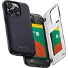 GOOSPERY Magnetic Door Bumper Compatible with iPhone 13 Pro Case, Custodia con Specchio Nascosto (Navy)