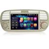 Erisin 8-Core 4GB RAM 64GB ROM Android 14 Autoradio Navigatore per Fiat 500 500C 500S 500E GPS Carplay DSP IPS DVR OBD Bluetooth 5.0 WiFi Dab+