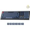 Keychron V6 MAX Tastiera Meccanica Gaming Wireless, 2.4 GHz/Bluetooth/Cavo, Distribuzione QWERTY spagnola, Programmabile QMK, Compatibile con Mac, Windows e Linux, Interruttori Gateron Jupiter Banana