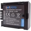 Dot.Foto CGR-DU06, CGA-DU07 Premium 7.2v / 750mAh Batteria Ricaricabile per Panasonic SDR-H18, SDR-H20, SDR-H21, SDR-H200, SDR-H250, SDR-H280 | VDR-D220, VDR-M53