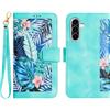 BLOTECH Fiori Telefono Cover per Samsung Galaxy A26,Custodia per Girls Fiori Galaxy A26,PU Cuoio Borsa Telefono Fiori Portafoglio Custodia Libro Floreale Copertura Flip Wallet Case per Samsung Galaxy A26