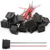 VISSQH 12 Pezzi USB A Femmina connettore,2 pin 3A presa USB A a Saldare,2 fili USB A montaggio a pannello connettore con Fibbia a Scatto 22AWG Micro USB A Femmina Jack cavo(Doppio)