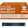 SXLXYOF Cartuccia toner compatibile MX-60NT MX-61NT per Sharp MX-2630 3050 3060 3070N 3550N 3570N 4050N 4060 4070N 5050N 5070N 6050N 6070N 2651 3051 3551 4051 3561 3571 3061,Cyan-MX 60NT