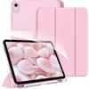 FINTIE Custodia per iPad (A16) 11ª Gen 11 (2025) / iPad 10ª Gen 10,9 (2022) con Portapenne - [con Vetro Temperato Pellicola] Sottile Leggero Semi-Trasparente Opaca Posteriore Cover, (Pink)