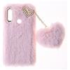 SNCLET Fluffy Fur Plush Case per Xiaomi Mi A2 Lite Custodia Peluche Faux Pelliccia Pelosa e Morbida LOVE Peluche Pom Pom Luccichio Diamante Silicone Bumper Cover Pretettiva Cover per Xiaomi Mi A2 Lite,Rosa