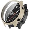 Zohmuly Cover Compatibile con Oneplus Watch 2R, PC Custodia Rigida con Vetro Temperato, Protezione completa 9H Anti-Graffio Cover Compatibile con Oneplus Watch 2R