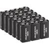 CICMOD Batterie Alcaline 9V Confezione da 18 Pile Alcaline 6LR61 Batteria Alcaline Blocco per Dispositivi Quotidiani