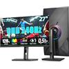 CUNPU Monitor Gaming 27 Pollici QHD 240Hz Fast IPS, 2k(2560x1440), 0,5ms GTG, 128% SRGB,Eye care, G-sync, FreeSync, Altoparlanti, DPx2 HDMIx2, Girevole e Regolabile in Altezza, Nero