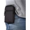 Narunii Mini marsupio universale, in nylon, per iPhone 14/13/12/Pro/Max, Samsung Galaxy (nero, stile 1)