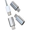 zoyuzan Adattatore Lightning a Tipo C Caricabatterie Accessori (3 Pack) Convertitore USB C Maschio to per iPhone Jack Femmina Adattatore per iPad Air Mini per Apple 14 13 12 11 Pro MAX 7 8 Plus X SE XS XR