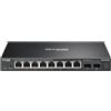 TP-Link Omada Switch a 8 porte da 2,5 G, facile da gestire, 2 x 10 G SFP+, VLAN, anti-loop automatico, IGMP Snooping, senza ventole, gestito da Omada, in metallo durevole con schermatura