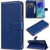 TiHen Compatible con Cover LG K61,Portafoglio Custodia PU Pelle con Slot per schede,Chiusura Magnetica Flip Staffa Antiurto+2X Pellicola Vetro Temperato-Blu