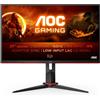AOC Gaming Q27G2S - Monitor QHD 27, 2560 x 1440, 165 Hz, IPS, 350 cd/m², Adaptive Sync, 1 ms, 2xHDMI, DisplayPort,anteriore nero opaco, nero/rosso