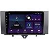 XIUNYIE Car Radio per Benz Smart Fortwo 2011-2015 Android 15 9 Pollici Touch Screen con Bt Fm Wifi Dual Usb Per, 4 Core 4G+64G