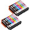 HenceBuy Cartucce d'inchiostro 24XL compatibili per Epson 24 XL per stampanti Expression Photo XP-970 XP-55 XP-950 XP-860 XP-960 XP-750 XP-760 XP-850 (4BK/2C/2M/2Y/2LC/2LM, confezione da 14)