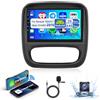 podofo 【2+64G】9'' Autoradio 2 Din Per Renault TRAFIC/Opel VIVARO 2015 Con Carplay Android Auto senza fili Mirror link,Car Radio Con Schermo HiFi Bluetooth RDS/FM+AHD Back up Camera+CANBUS