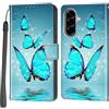 PHINIENLAND Cover per Samsung Galaxy A57 PU Pelle Custodia Flip Turquoise