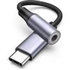 Dunamis Exousia Adattatore per cuffie da USB tipo C a jack da 3,5 mm, adattatore audio digitale Aux a USB C, per Samsung Galaxy Pixel, iPad Pro, Huawei, Xiaomi, ecc. (1 da USB-C a femmina da 3,5 mm)