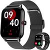 LODIMEKE Smartwatch Pressione Sanguigna e Chiamate, 1.96 Orologio Uomo Donna Fitness con Cardio Contapassi Sonno, 100+ Modalità Sportive, Sveglia e Calcolatrice, AI Assistente, Regalo per iOS Android