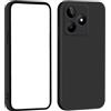 Generico Compatibile con REALME C53 RMX3760 RMX3762 / C51 RMX3830 / Realme Note 50 RMX3834 / NARZO N53 RMX3761 Custodia COVER case soft GEL SILICONE protezione flessibile matte MORBIDA TPU (Nero)