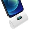 Pxwaxpy Mini Power Bank 5200mAh, 20W Ricarica Rapida Powerbank Portatile, Ultra Sottile & Leggero Batteria Esterna con LCD Display per iPhone14/14Pro Max/13/13 Pro Max/13/12/12Pro/11/X/XS/SE/8/7 Serie-Bianco