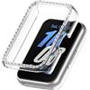 Zohmuly Custodia Glitter Diamond per Samsung Galaxy Fit 3 Custodia Protettiva Donna, Cover Rigida PC Leggera Protezione Completa Custodia di Ricambio Smartwatch per Galaxy Fit 3(SM-R390)