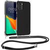 kwmobile Custodia Compatibile con Nokia G22 Cover - Back Case in Silicone TPU - Protezione Smartphone con Cordino - trasparente