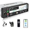 Alondy Autoradio 1 DIN con schermo (6,3) compatibile con Apple CarPlay [Wireless] /Android Auto Bluetooth FM/RDS Radio USB (tipo-C Ricarica rapida 3A) Fotocamera posteriore