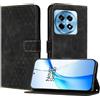 OKZone Cover per OnePlus 12R 5G,Custodia a Libro in Pelle Protettiva Folio Portafoglio con Chiusura Magnetica e Slot per Carte Wallet Case Flip Cover(Nero)