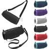 Generic Custodia protettiva in silicone per altoparlante compatibile con Bluetooth JBL Charge 6, custodia da viaggio con tracolla e moschettone, accessori per custodia protettiva (nero)